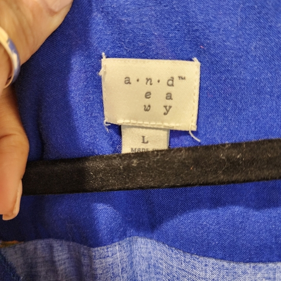 A New Day Floral Blue Sleeveless Casual Maxi Dress Size L - Picture 2 of 16